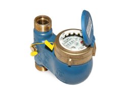 DN20 felújított felszálló ágas 3/4" 105mm 2,5m3/h hideg vízóra, MNK 1" külső menetes locsolómérő