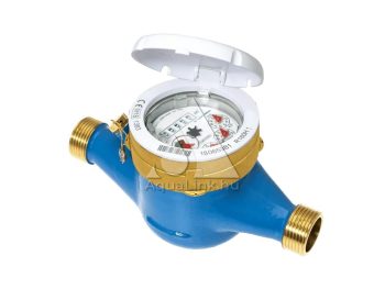 DN15 szárazon futó 1/2" 165mm 2,5m3/h hideg vízóra, MTK 3/4" külső menetes vízmérő