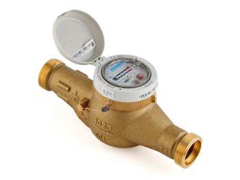 DN25 szárazon futó 1" 260mm 6,3m3/h hideg vízóra, MTK 5/4" külső menetes vízmérő